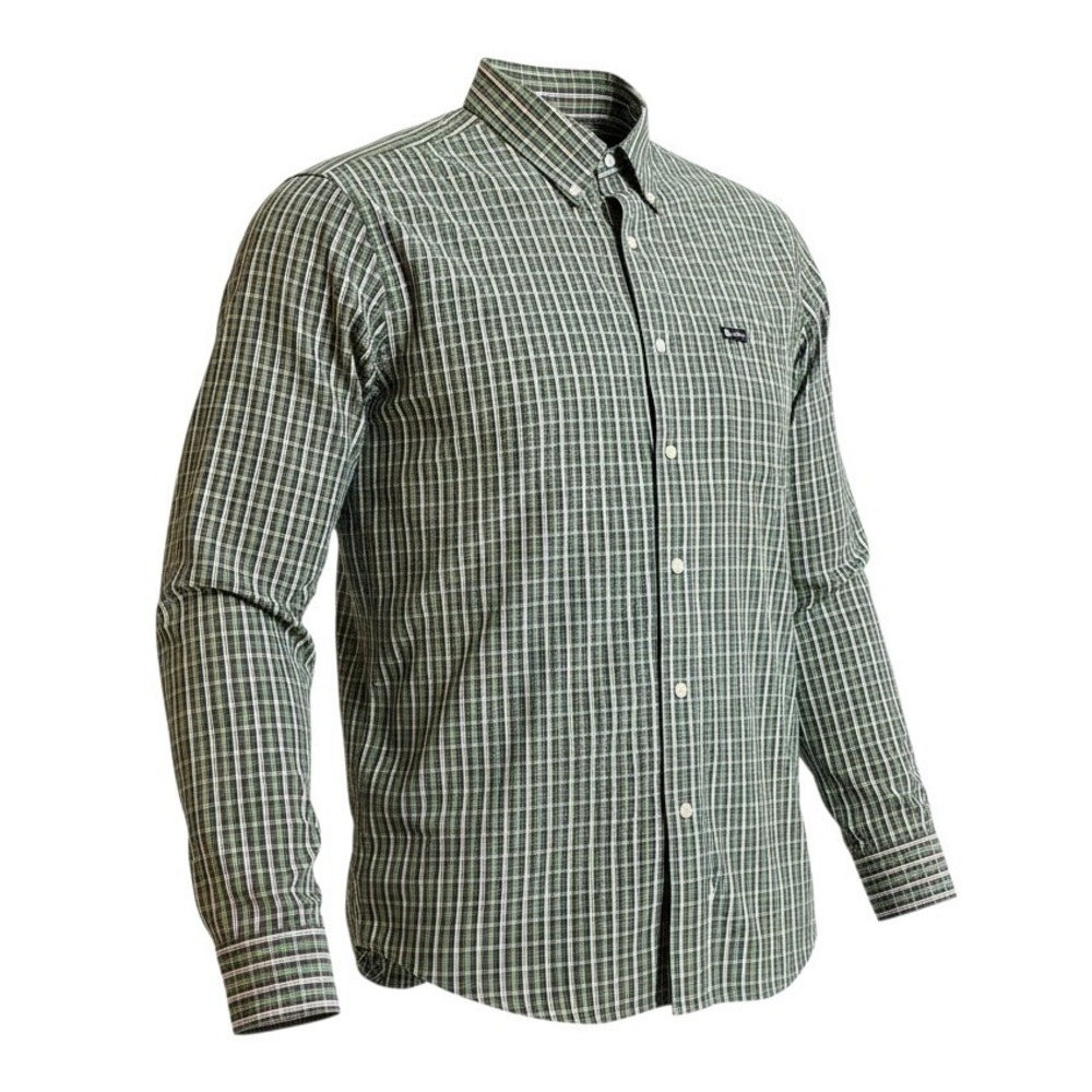 Chaps Long Sleeve Shirt XL Green Plaid Wrinkle Free‎ Long Sleeve Mens Cotton